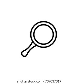 Magnifier flat icon. Single high quality outline symbol of graduation for web design or mobile app. Thin line signs of education for design logo, visit card, etc. Outline logo of school