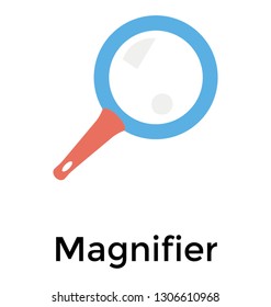 Magnifier flat icon vector 