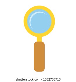 magnifier flat illustration on white