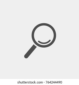 Magnifier flat vector icon