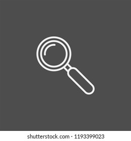 Magnifier flat vector icon. Search flat vector icon