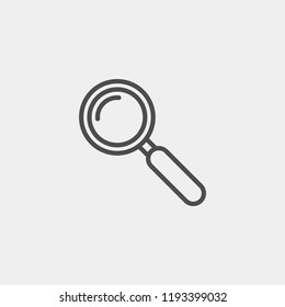 Magnifier flat vector icon. Search flat vector icon