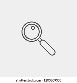 Magnifier flat vector icon. Search flat vector icon