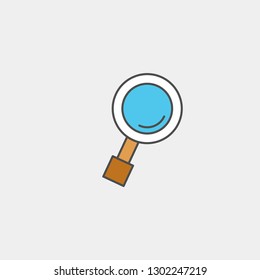Magnifier flat vector icon. Search flat vector icon