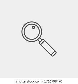 Magnifier flat vector icon. Search flat vector icon