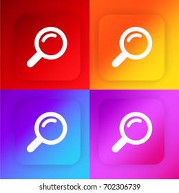 Magnifier four color gradient app icon set
