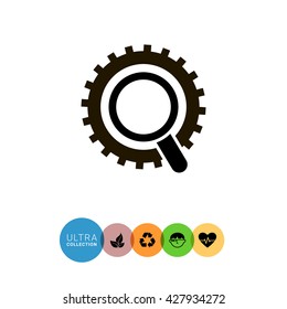 Magnifier and gear wheel