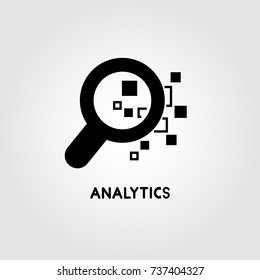 magnifier glass for analytics concept