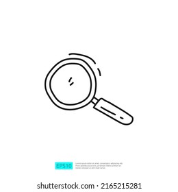 magnifier glass doodle vector icon