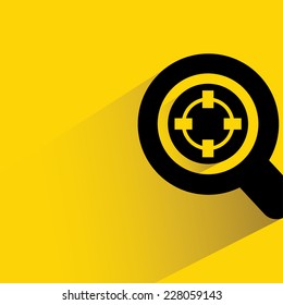 magnifier glass and focus symbol