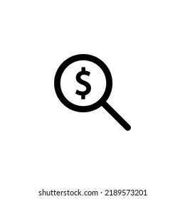 Gläserglas-Symbol mit Dollar