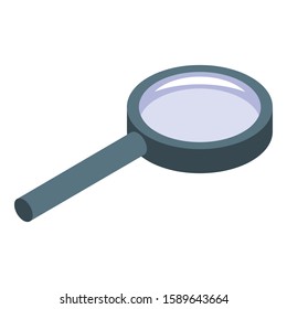 Magnifier glass icon. Isometric of magnifier glass vector icon for web design isolated on white background