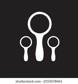 Magnifier glass icon and logo with vector template design