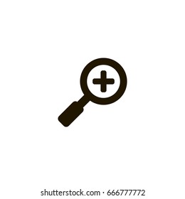 magnifier glass icon. sign design