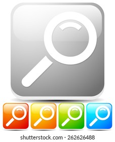 Magnifier Glass Icon in Various Colors