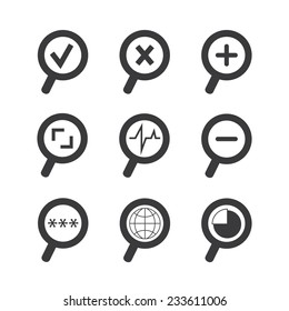 magnifier glass icons