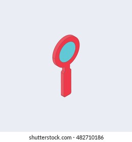 Magnifier glass isometric icon isolated on white background Created For Mobile, Web, Decor, Print Products, Applications. Vector illustration