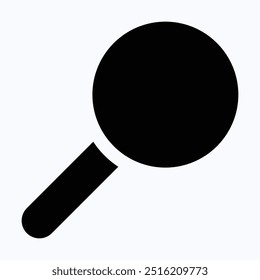 Icono de interfaz de Web de lente de lupa, ícono de Vector de silueta aislado.