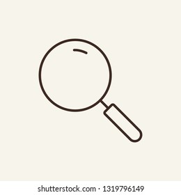 Magnifier glass line icon. Loupe, lens, zoom. Search concept. Can be used for topics like examining, checking, inspection, finding