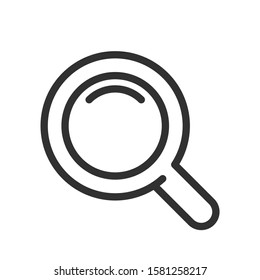 magnifier glass, linear icon. Editable stroke