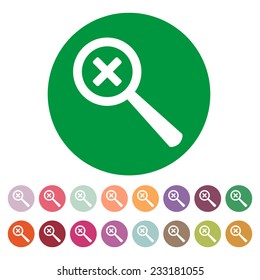 The Magnifier Glass. Search icons. Vector. Set