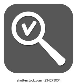 The Magnifier Glass. Search icons. Vector. Gray