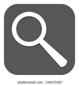 The Magnifier Glass. Search icons. Vector. Gray
