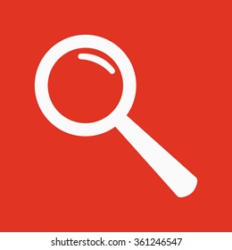 The Magnifier Glass. Search icons. Vector Flat
