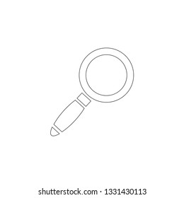 magnifier glass. simple flat vector icon illustration. outline line symbol - editable stroke