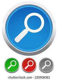 Magnifier glass. Simple vector icon.