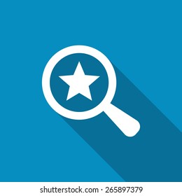 Magnifier glass with star