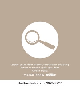 magnifier glass vector icon
