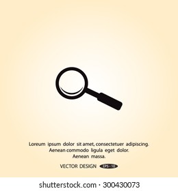 magnifier glass vector icon