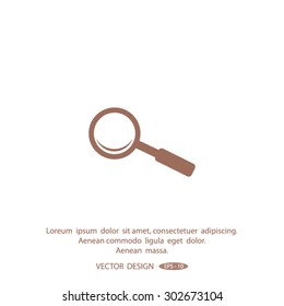 magnifier glass vector icon