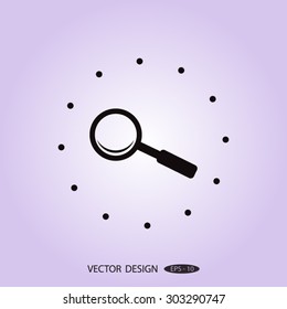 magnifier glass vector icon