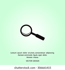 magnifier glass vector icon