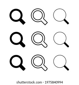 Magnifier GLASS vector icon is used for the information button, using the image element for the information button. 