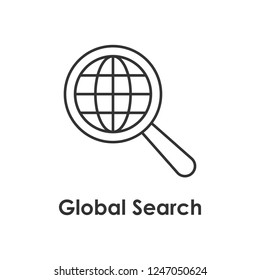 magnifier, global icon