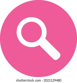Magnifier Glyph Circle Vector Icon Design