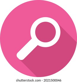 Magnifier Glyph Shadow Vector Icon Design