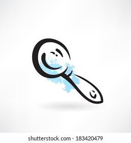 magnifier grunge icon