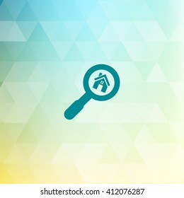 magnifier house icon