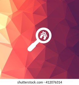 magnifier house icon