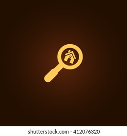 magnifier house icon