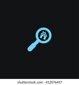 magnifier house icon