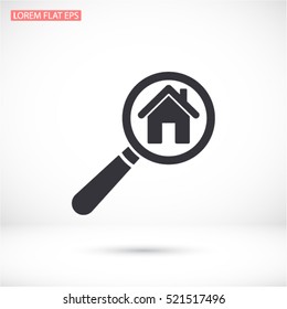 Magnifier house  icon