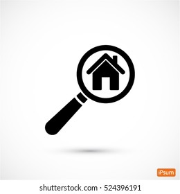 Magnifier house  icon