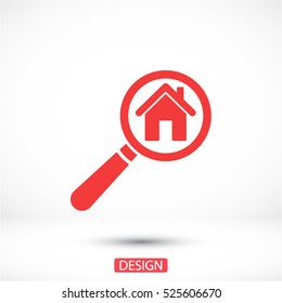 Magnifier house  icon