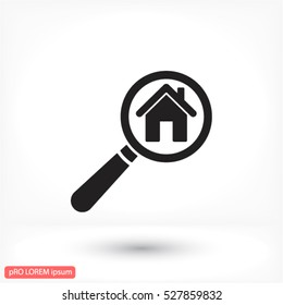Magnifier house  icon