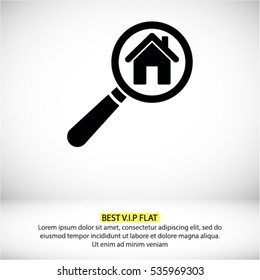 Magnifier house  icon